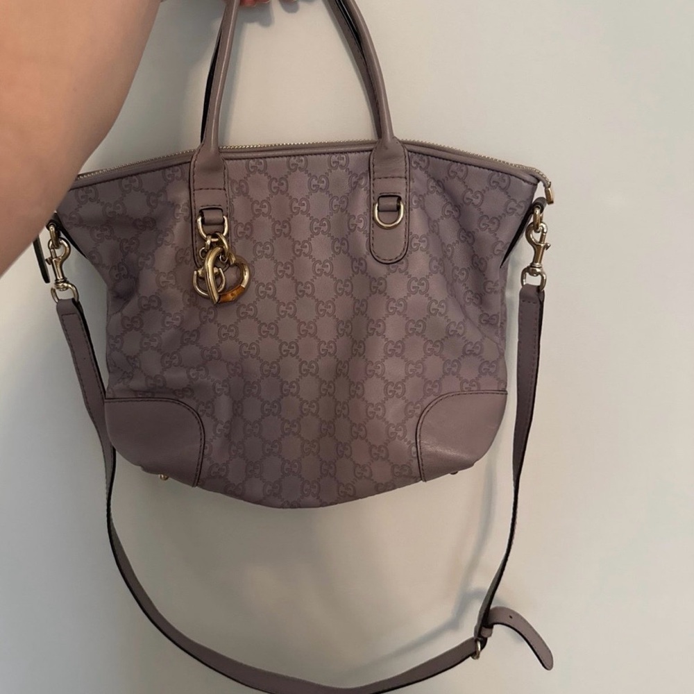 Gucci GG Canvas Heart Bit Tote Bag.